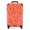Abstract - Organisch Roze/Oranje NBS - Handbagage koffer - Kinderen Unisex middel -productfoto_recht