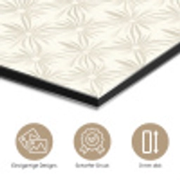 Patroon - Bloemen - Beige aluminium wit klein 46 -closeup_DE