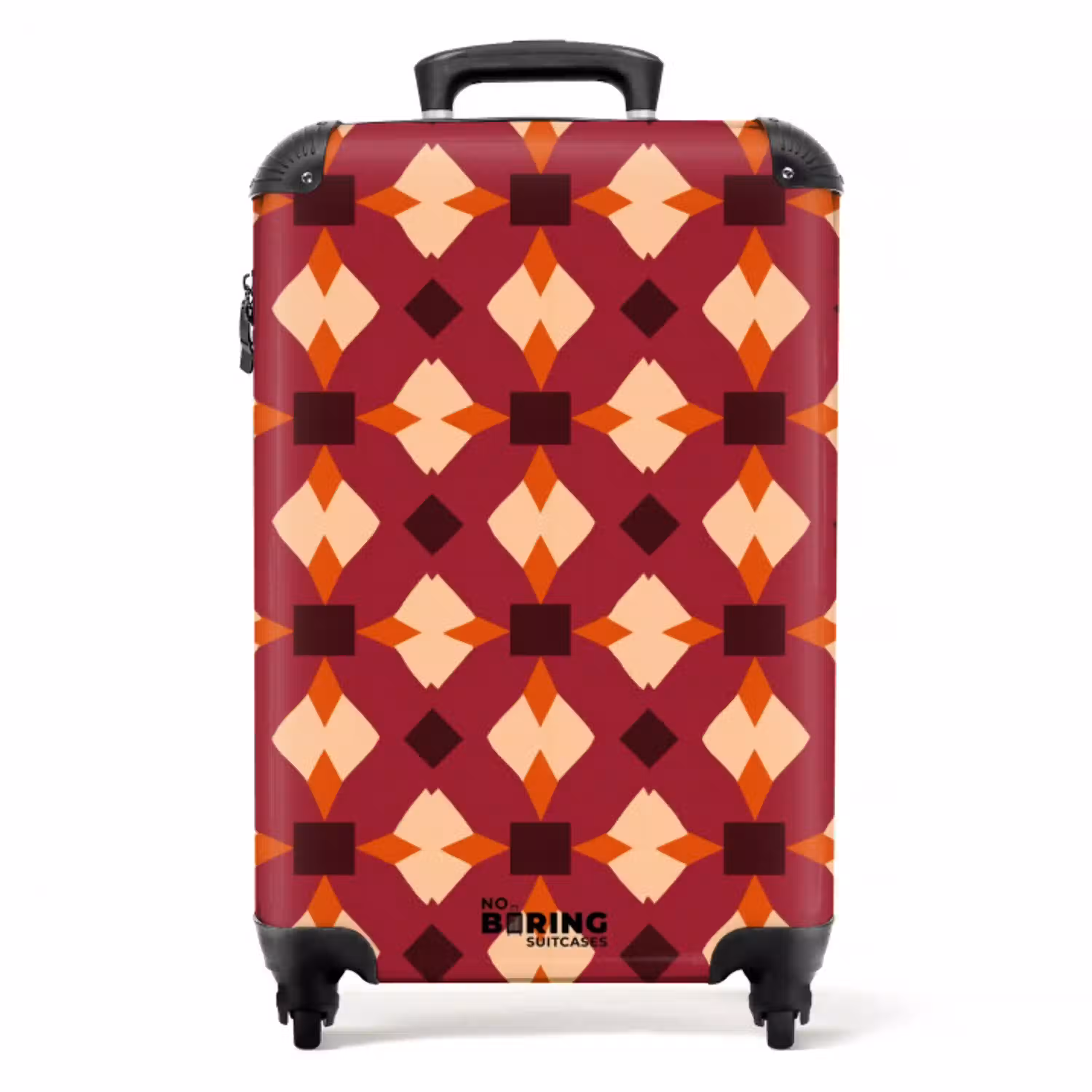 Retro - Patroon - Kleurrijk NBS - Handbagage koffer - Volwassenen Unisex middel -productfoto_recht