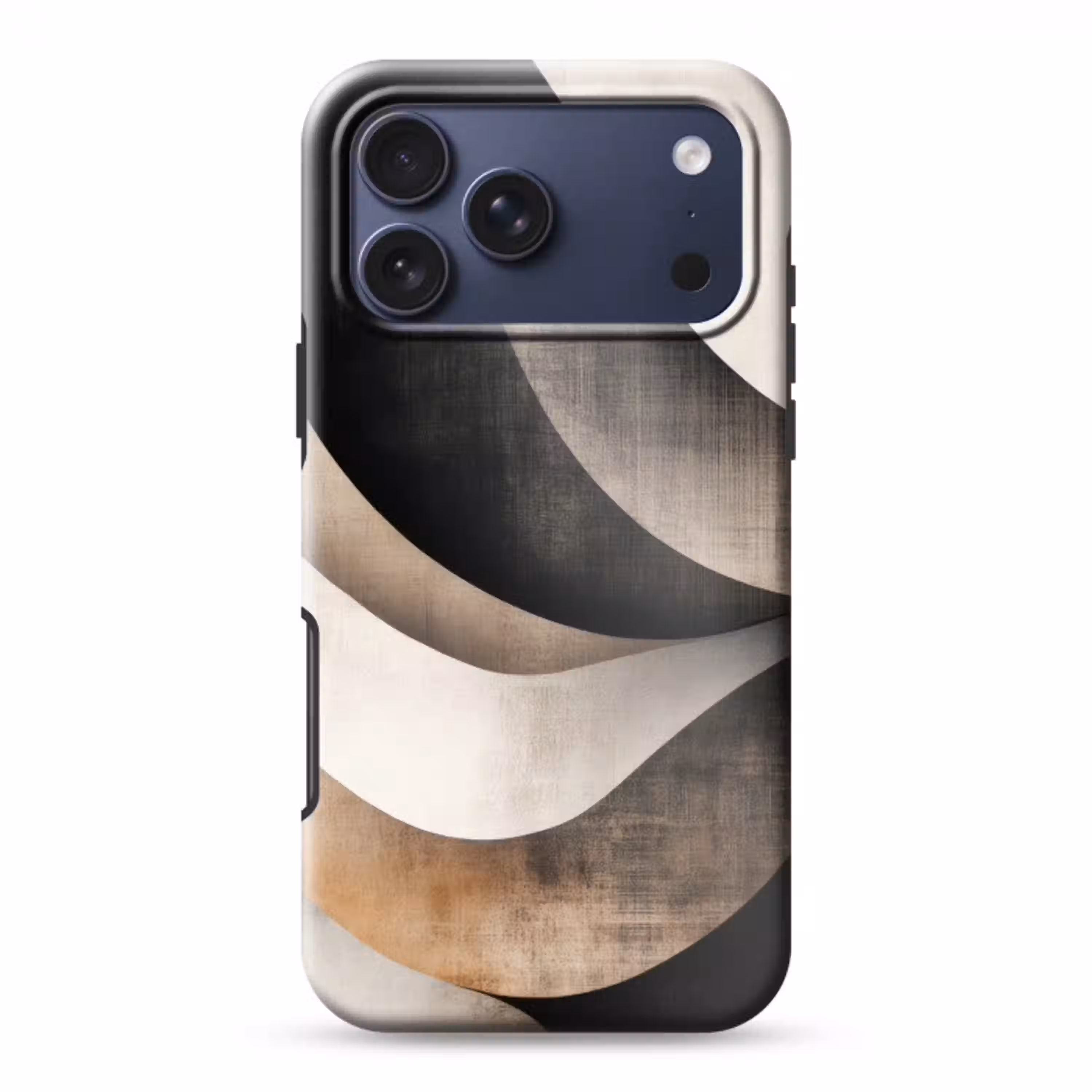 Abstract - Golven - Zwart - Verweerd Toughcase MagSafe Apple iPhone 17 Pro Max klein -3d