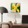 Abstract - Geel - Roze - Groen aluminium wit klein -sfeer5