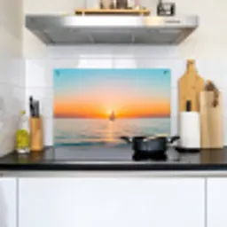 Zee - Zeilboot - Zonsondergang Inductie beschemer met haakjes klein -sfeer2