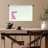 Focus on the good - Beige - Roze Wandkleed katoen klein -sfeer6