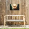 Hert - Geverfd - Gewei - Bruin Tuinposter op houten frame 2 cm dik klein -sfeer4