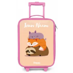 Dieren - Slapen - Samen Kinderkoffer - Roze klein -zz3dotto