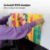 Vrouw - Verfstrepen - Gekleurd Inductie beschemer met haakjes klein -ky-ophangen-nl