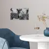 Zebra's - Zwart - Wit poster papier klein -sfeer3