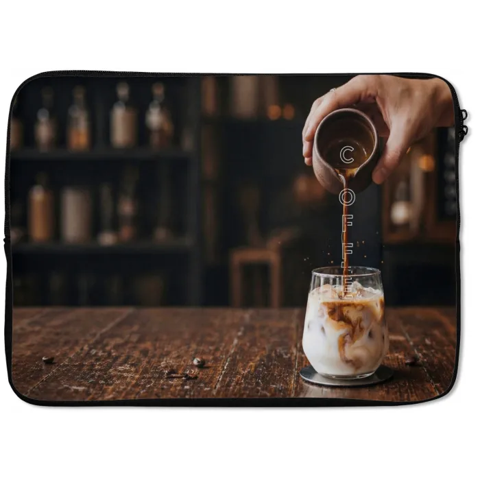 Espresso - Melk - Café laptophoes neopreen klein -zkaufland3dotto
