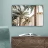 Gebouw - Palmbomen - Beige - Zon canvas 2cm klein -sfeer4