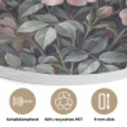 Rozen - Illustratie - Roze Akoestische PET Vilt - Rond klein -closeup_DE