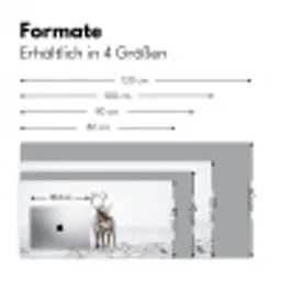 Rendier - Gewei - Sneeuw - Winter Muismat XXL klein -ysfeer5_duits