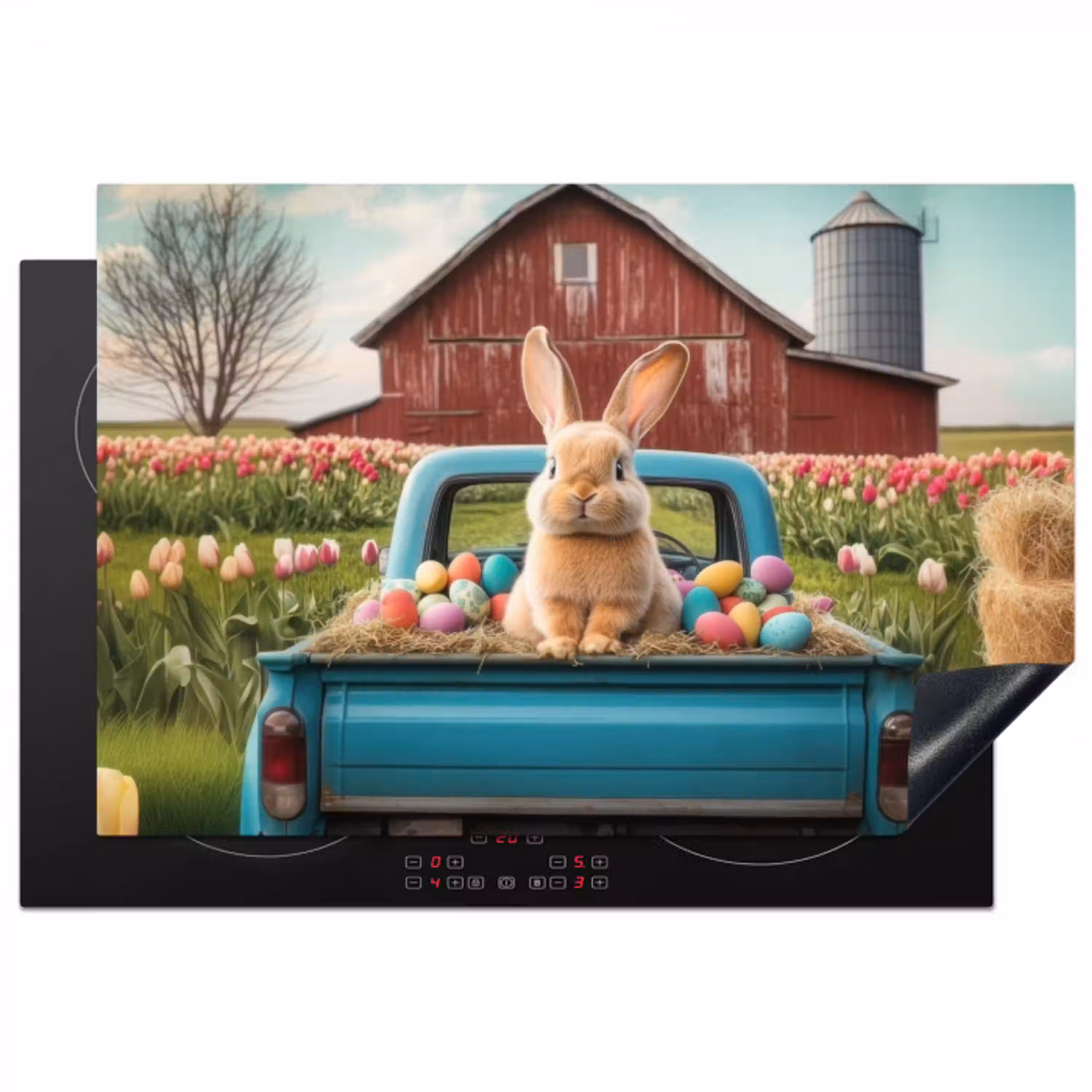 Konijn - Boerderij - Eieren Inductie beschermer vinyl 3mm klein -3d