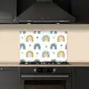 Patroon - Regenboog - Hartjes keuken achterwand spatscherm klein -sfeer1