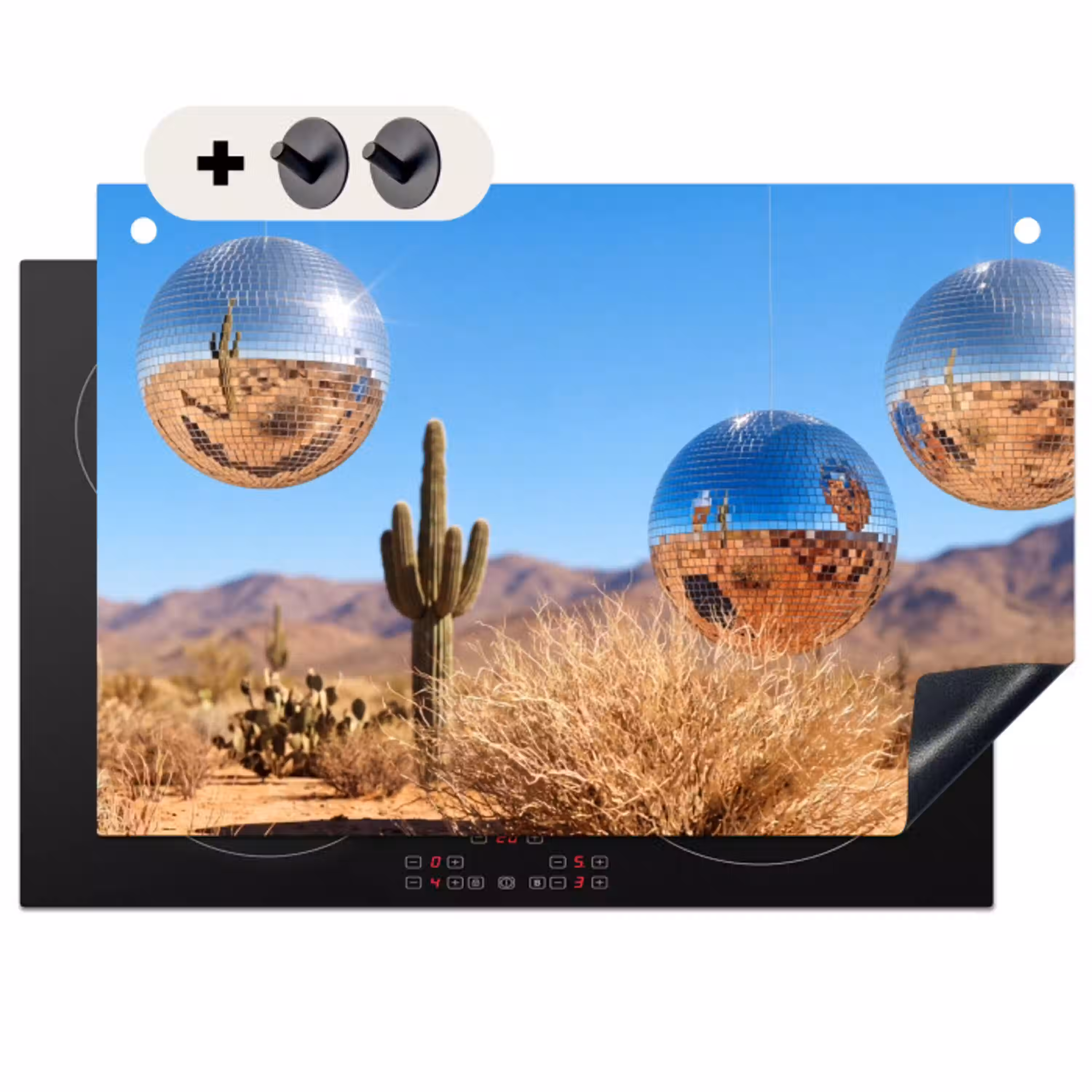 Woestijn - Spiegelbal - Kunst Inductie beschemer met haakjes klein -3d