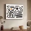Abstract - Kunst - Vormen - Zwart Textielframe zwart klein -sfeer3