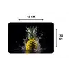 Ananas - Fruit - Water - Planten - Zwart Placemat vinyl groot -specs