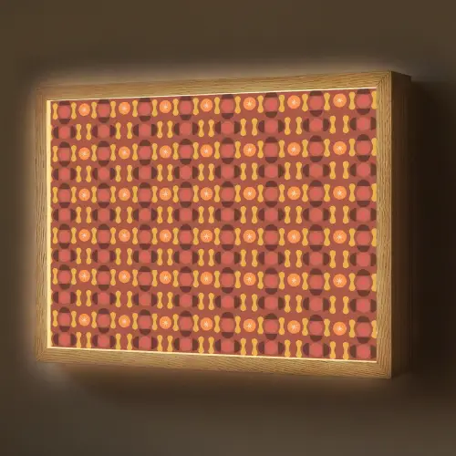 Retro - Disco - Hippie Light Box met batterij (Wandlamp) middel 907 -z3d_website