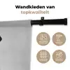 Hond - Zwart - Wijnglas - Zonnebril Wandkleed katoen klein -sfeer2