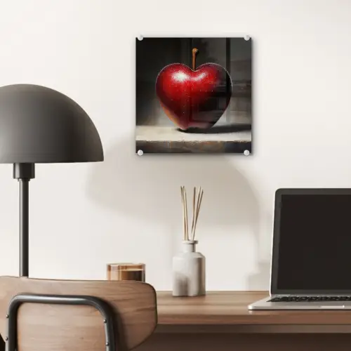 Apple - Hart - Rood plexiglas 5mm klein -sfeer6