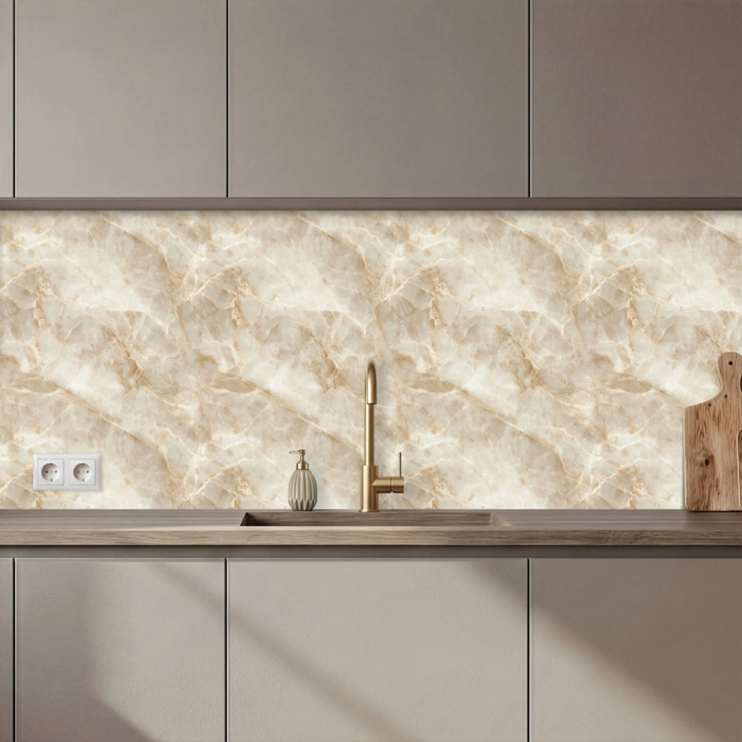 Lichtbeige - Onyx - Subtiel keuken achterwand 2 middel 871 zz_3dshopping