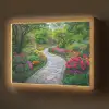 Park - Bloemen - Tuin Light Box met batterij (Wandlamp) middel -z3d_website