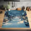 Kerstdorp - Kerst - Sneeuw - Winter Inductie beschermer vinyl 3mm middel -sfeer5
