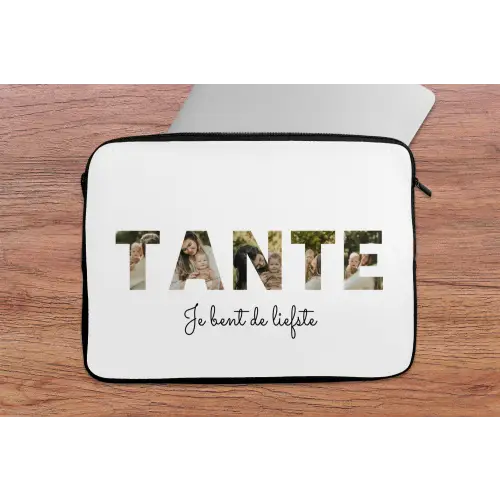 Tante - Lettercollage laptophoes neopreen klein -tafel