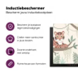Jungle - Rustiek - Pastel Inductie beschermer vinyl 3mm middel -zzzzzzz-cc-usp