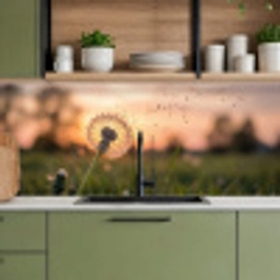Paardenbloem - Zonsondergang - Veld keuken achterwand 2 middel -sfeer3