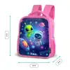 Vrolijke Ontmoeting in de Ruimte Kinderrugzak - Roze middel -productfoto_formaten