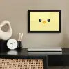Kuiken - Vrolijk - Geel - Minimalistisch fotolijst zwart zonder passe partout klein -sfeer1