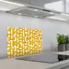 Geel - Beige - Patroon keuken achterwand spatscherm klein 900 -3d_schuin
