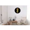Ananas - Zwart - Goud - Luxe Wandcirkel aluminium klein -woonkamer