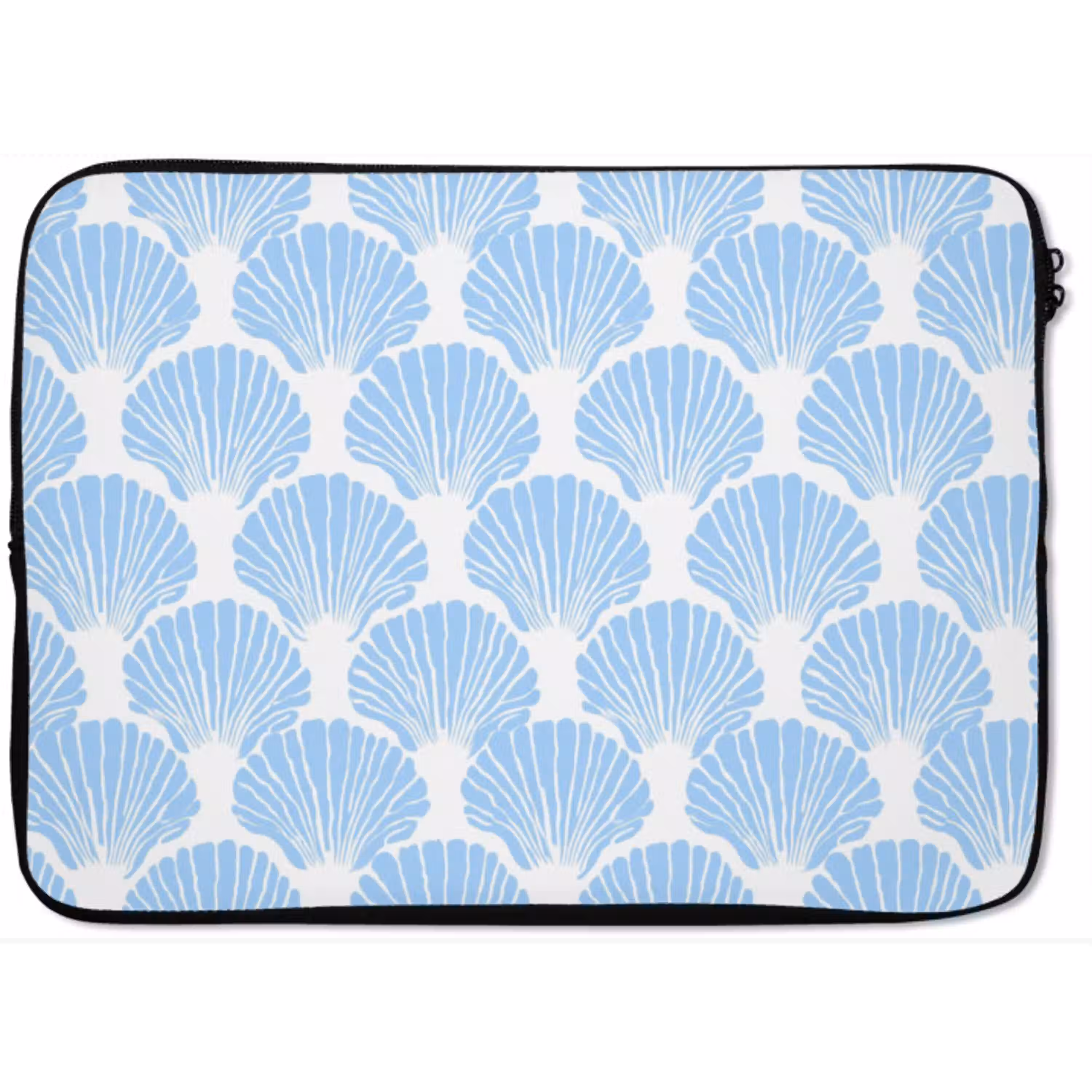 Blauw - Wit - Schelpen - Grafisch - Structuur laptophoes neopreen klein 279 -zkaufland3dotto