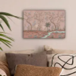 Nostalgisch - Reigers - Roze canvas 2cm klein -sfeer1