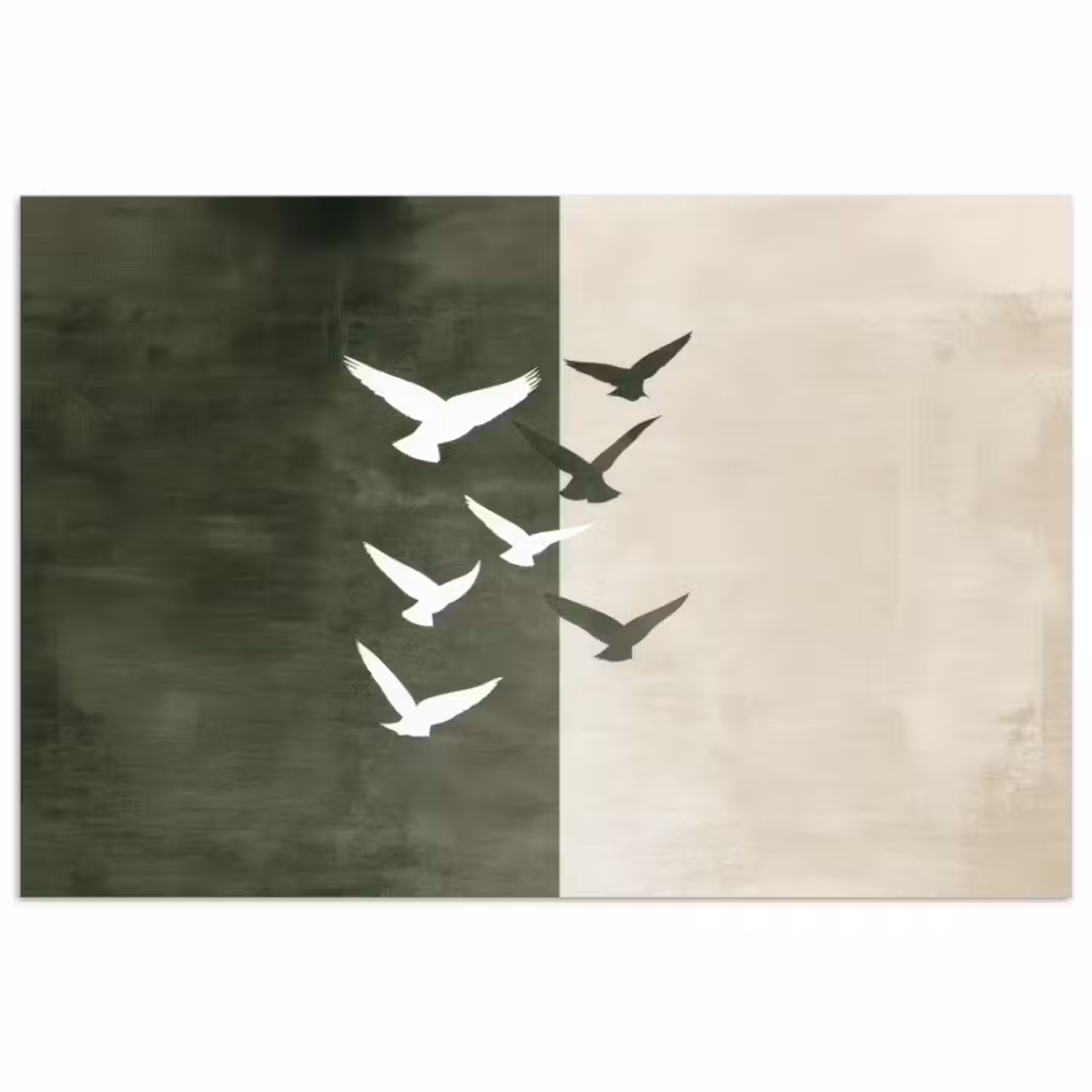 Poster - Japandi - Vogel - Grün