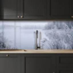 Riet - Bevroren - Winter - Natuur keuken achterwand 2 middel -sfeer1