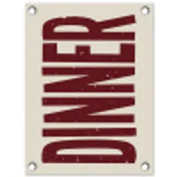 Eten - Decoratie - Rood - Vintage tuinposter los doek klein -3d