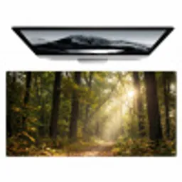 Zonlicht - Bospad - Bomen Muismat XXL klein -zzz3d