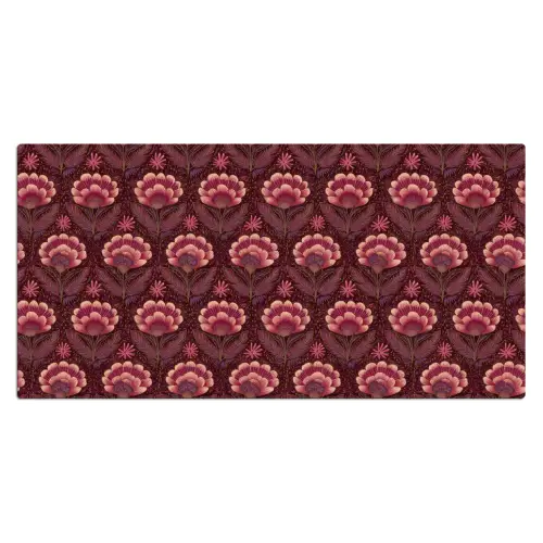 Bloemen - Waaier - Paars Muismat XXL klein 681 -3d_leeg