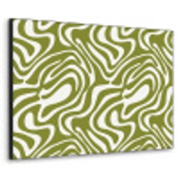 Lijnpatroon - Groen - Organisch Textielframe zwart klein 947 -3d