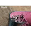 Panter - Luxe - Roze Placemat vinyl groot -closeup