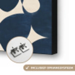 Modern - Geometrisch - Blauw Textielframe zwart klein 947 -USP_ophangsysteemNL
