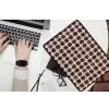 Stippen - Patroon - Bruin laptophoes neopreen klein 279 -bureau