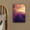 Lavendelveld - Zonsondergang - Paars canvas 2cm klein -sfeer3