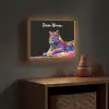 Tijger - Kleurrijk - Dieren - Zwart - Neon Light Box met batterij (Wandlamp kind) middel -sfeer5_kind