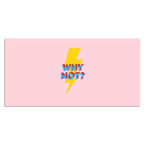 Why not - Bliksem - Roze Muismat XXL klein -3d_leeg