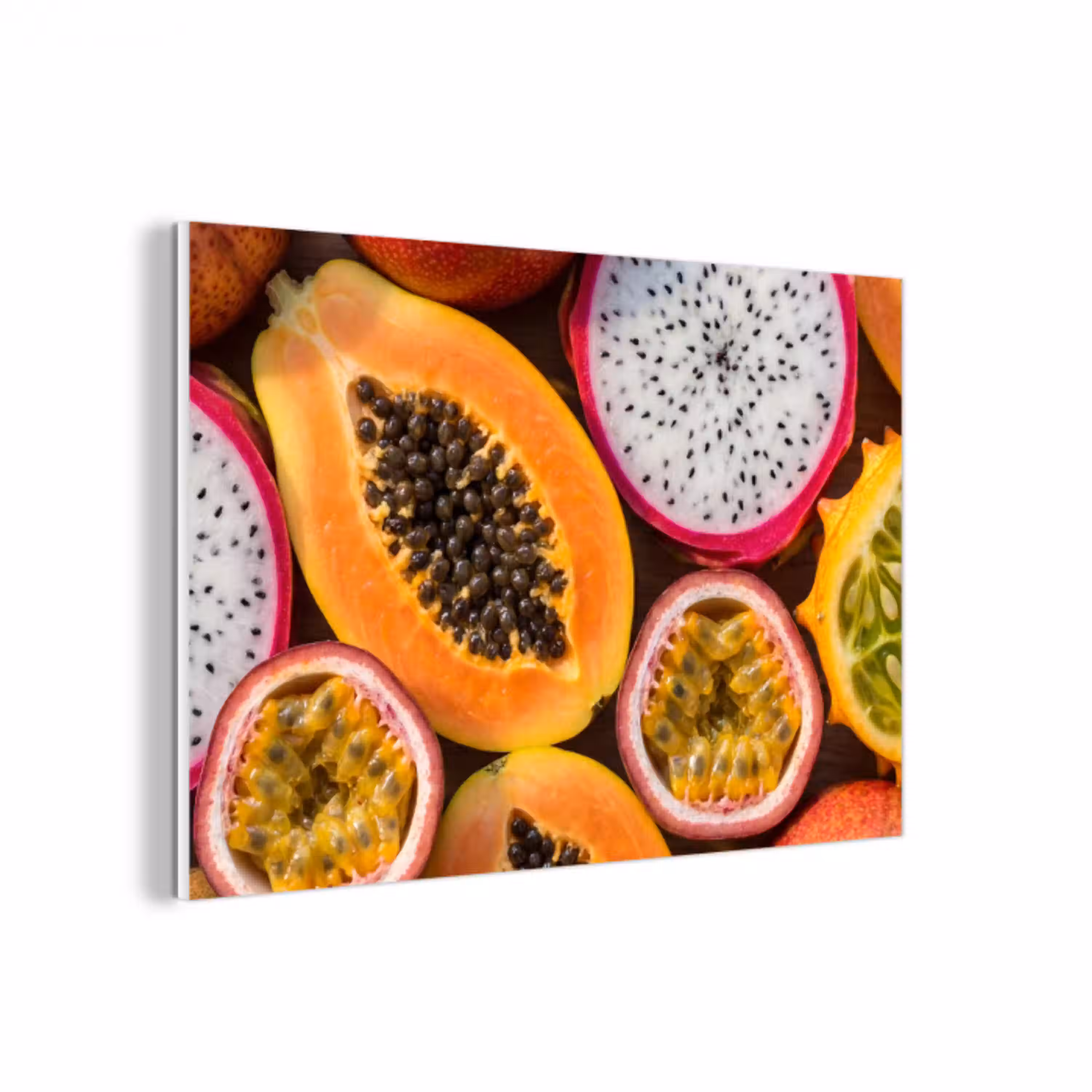 Fruit - Geopend - Tropisch - Eten - Kleurrijk forex 5mm xxl -3d