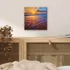 Zee - Strand - Zonsondergang - Wolken - Horizon aluminium wit klein -sfeer3
