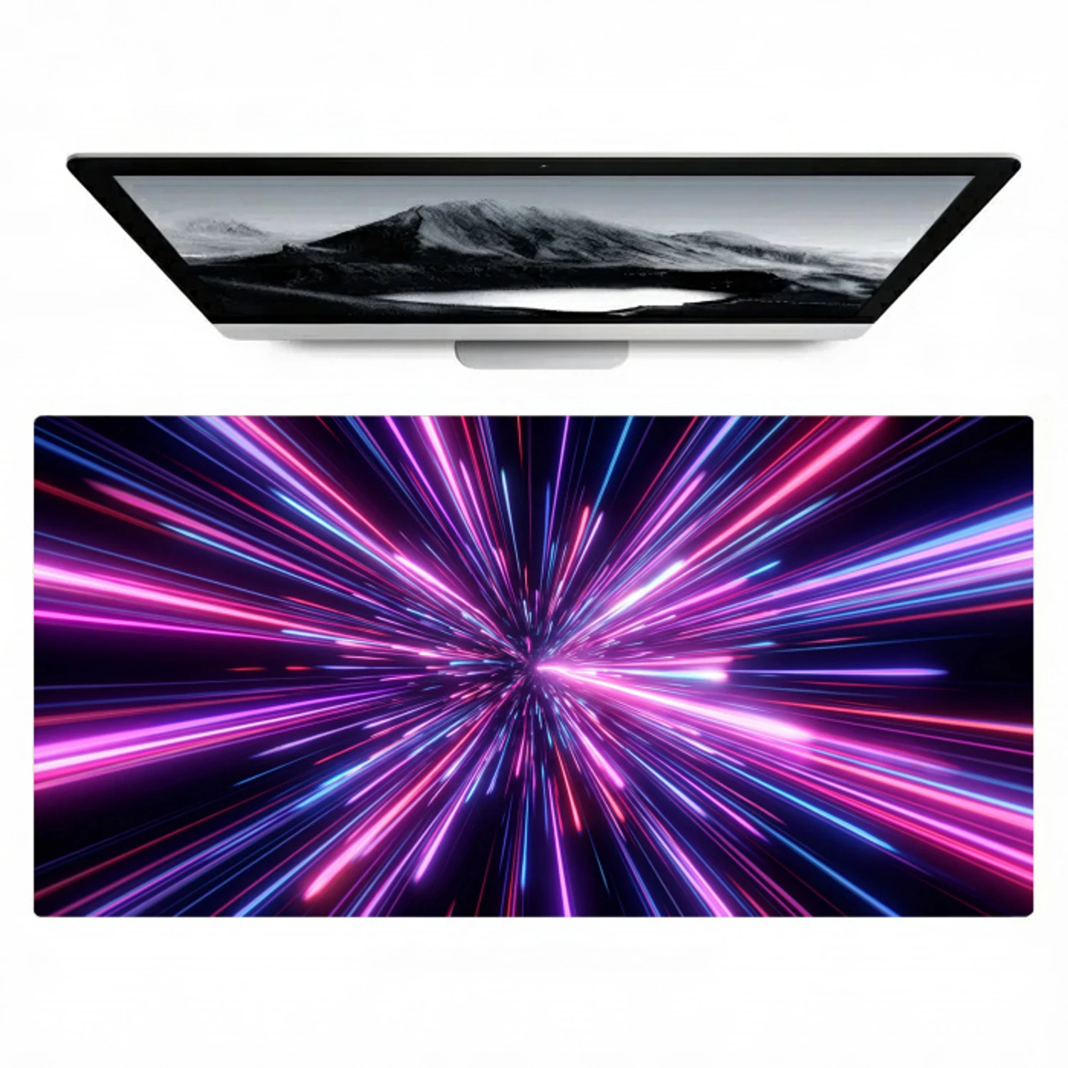 Lichtsnelheid - Ruimte - Roze - Paars Muismat XXL klein -zzz3d